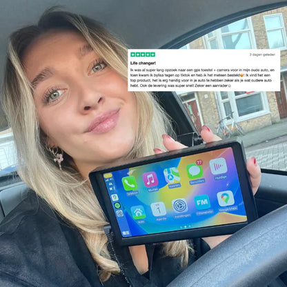 SmartDrive Bilskjerm – Trådløs Apple CarPlay & Android Auto | Enkel Installasjon, Ryggekamera, Bluetooth & GPS