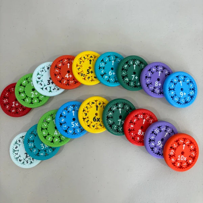 Fidget-Spinnere med Mattefakta – Lær og Leke Samtidig, Perfekt for Barn, Pedagogisk Stressleke med Tall og Regnestykker