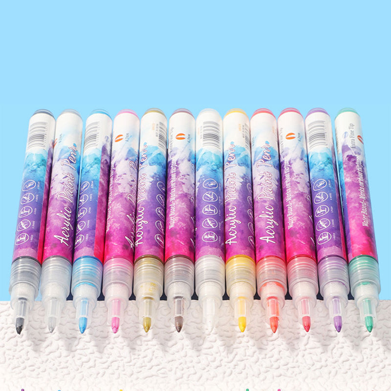 12 farger Ultra Thin Curve Manikyr Marker