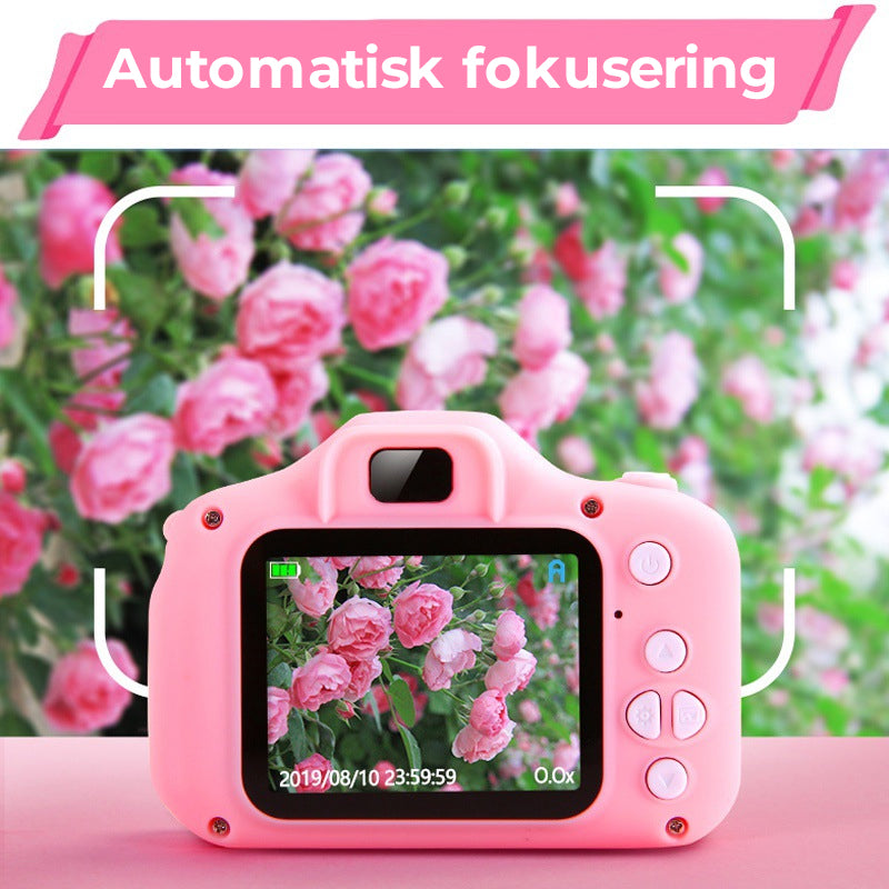 HD Digitalkamera for Barn | Lekekamera med Selvutløser, Video & Spill | USB-Ladbar, 32GB Støtte