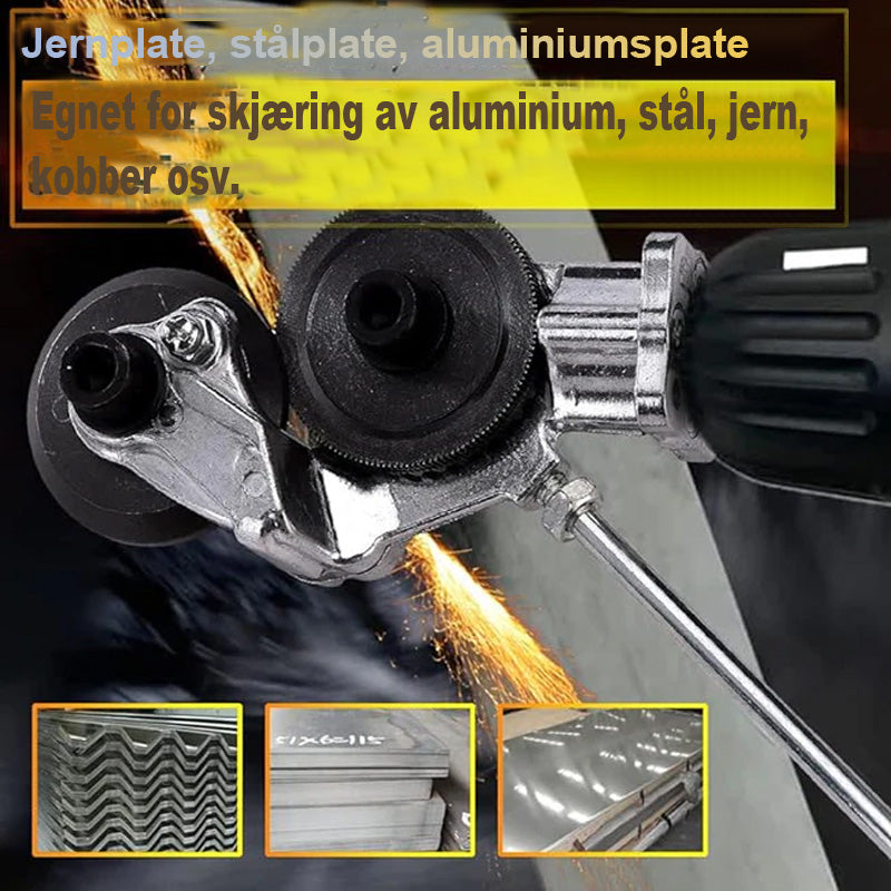 Metall Nibbler Boremaskinvedlegg – Presisjonsverktøy for Metallkutting, Passer til Drill, Skjærer Stål, Aluminium, Plast, Praktisk for DIY og Verksted