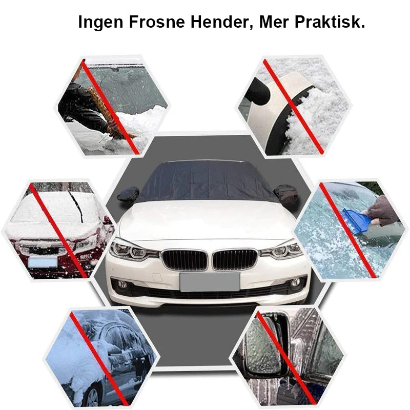 Magnetisk Frontrutedeksel for Bil – Isolert Beskyttelse mot Snø, Frost & Sol