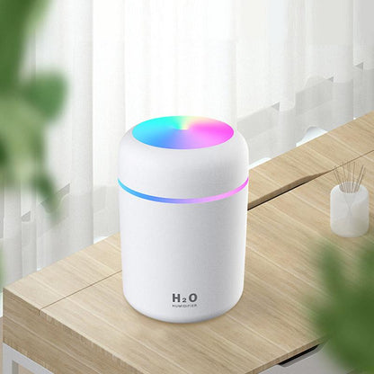 Stille Aromaterapi Diffuser | 7 Farger LED, Luftfukter & Timer | Essensielle Oljer, Nano-fukter for Hjem og Kontor