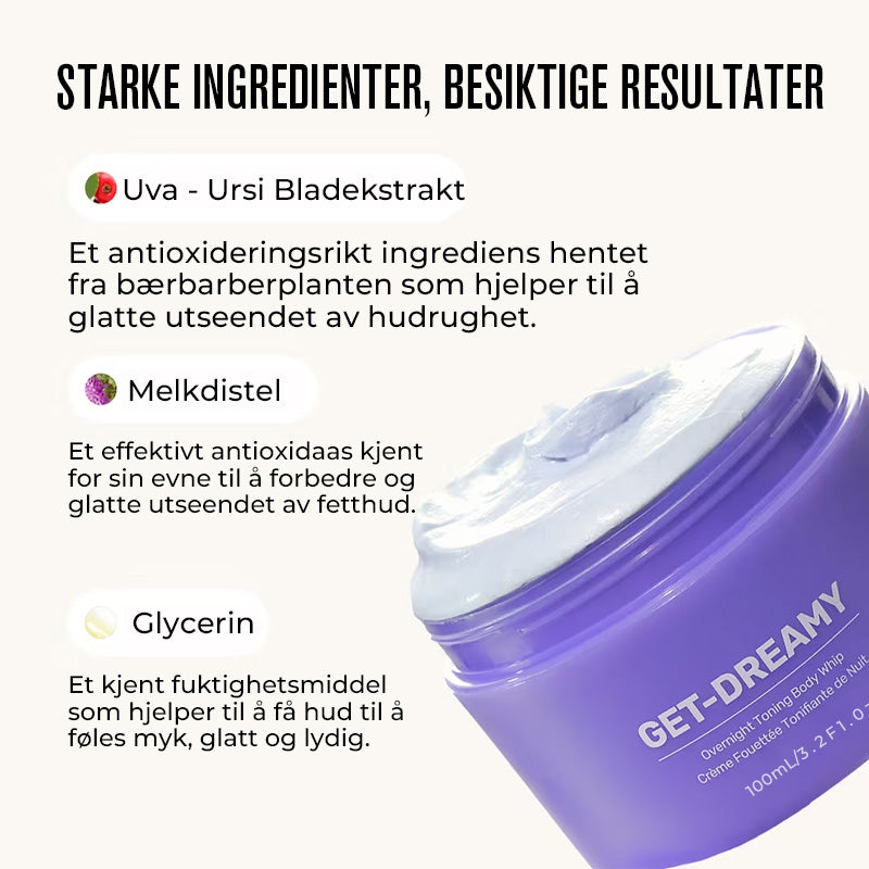 Toningskrem for kroppen over natten