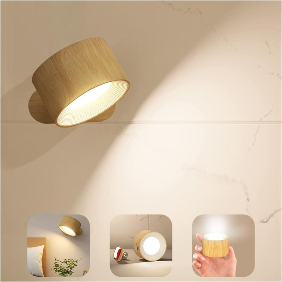 VersaLamp | Trådløs Vegglampe med Fleksibel Design