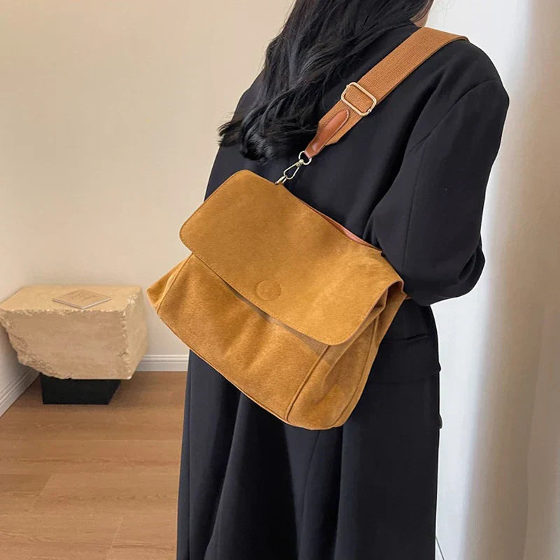 Erna™ - Vintage Wildleder Crossbody-veske