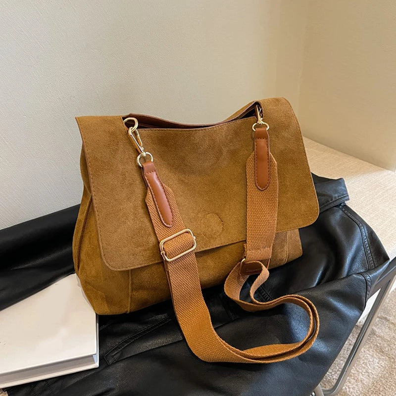 Erna™ - Vintage Wildleder Crossbody-veske