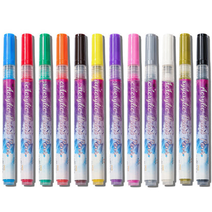12 farger Ultra Thin Curve Manikyr Marker