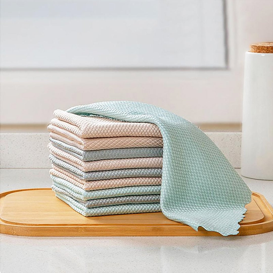 Fiskeskjell Mikrofiber Poleringsklut – Effektiv Rengjøring for Glass, Speil og Rustfritt Stål