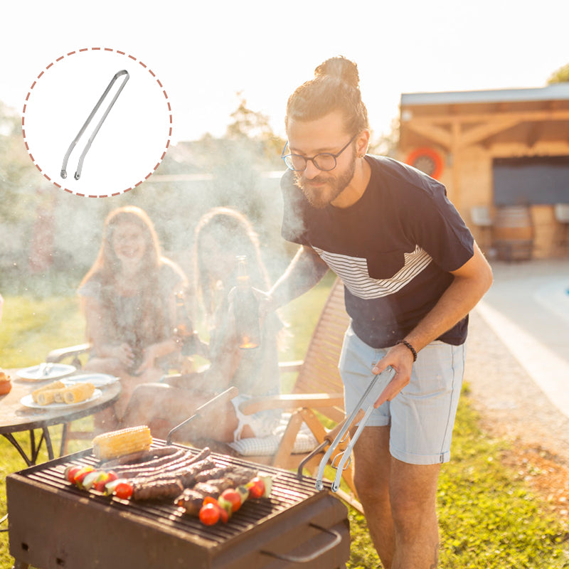 Vendetang til Grillpølser – Ergonomisk Grilltang i Rustfritt Stål for Perfekt Pølsegrilling | Praktisk Kjøkkenredskap for BBQ, Sommerfester og Utendørs Matlaging