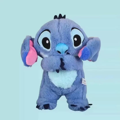 Kawaii Stitch Plush Doll med avslappende musikk og pustefunksjon