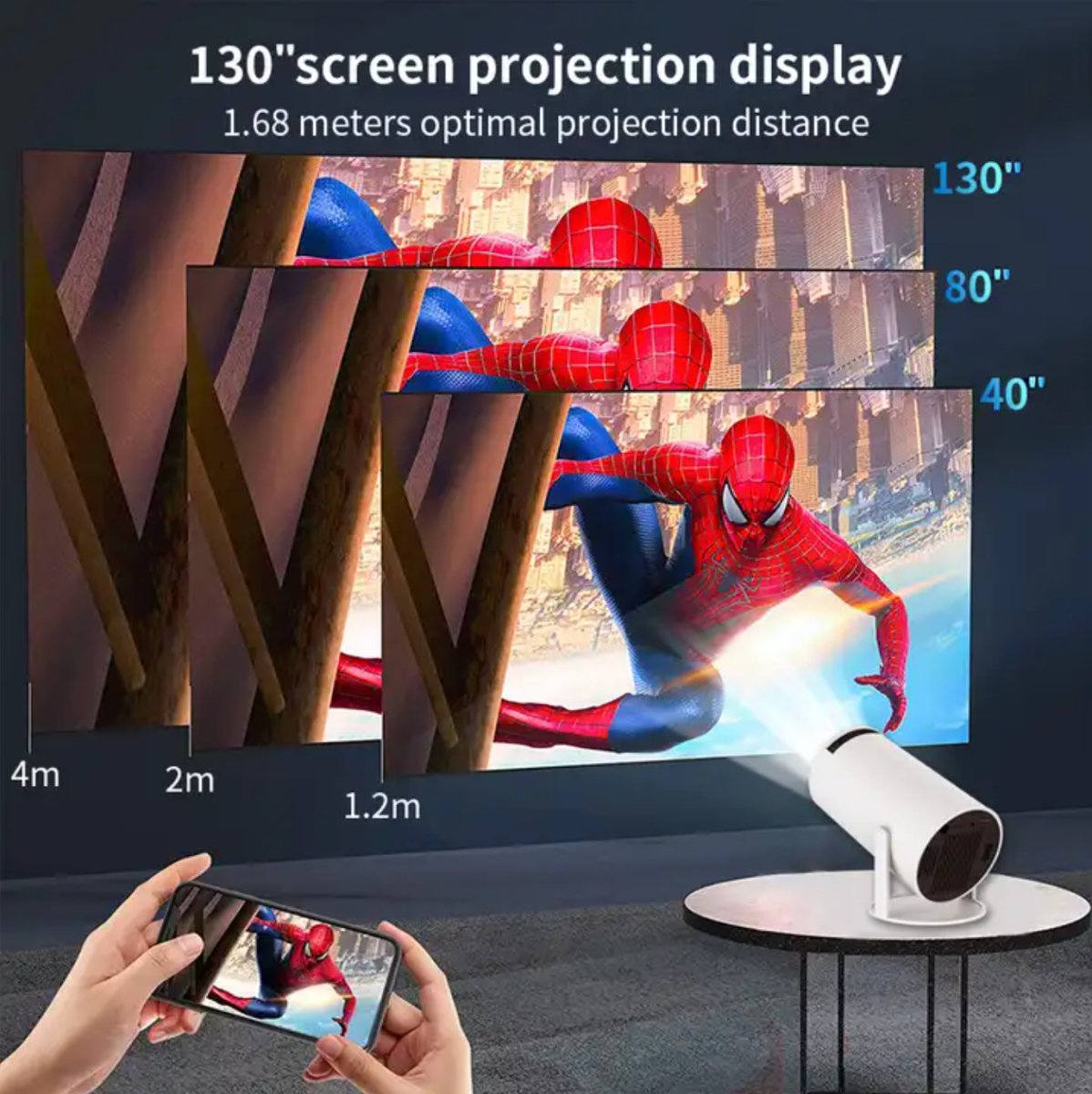 Ultra NanoView Projector HD™ - stilige HY300 Smart HD Projektor